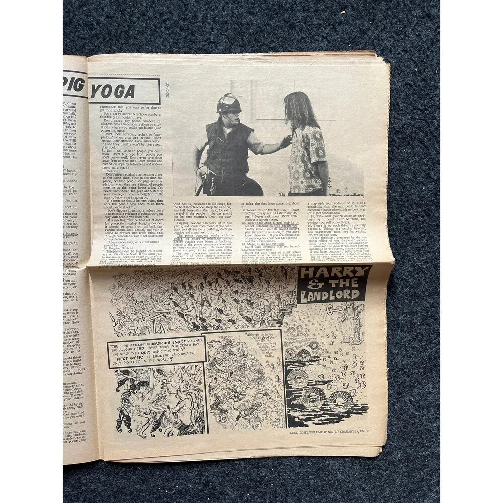 1970s High Times Underground Newspaper, Black Panther Party, Vintage Antique Co